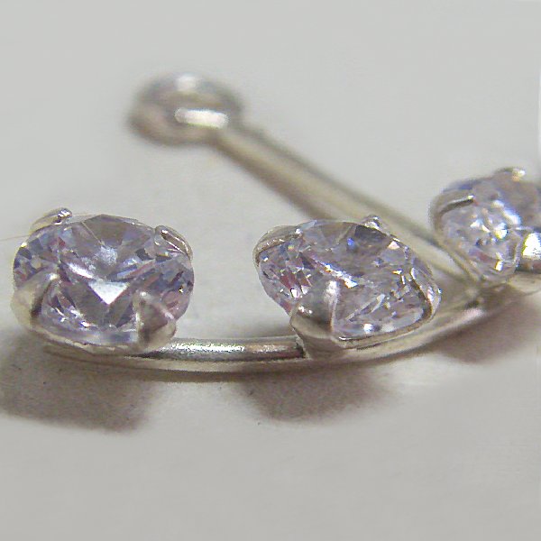 (e1253)Double use earrings with cubic zircons.